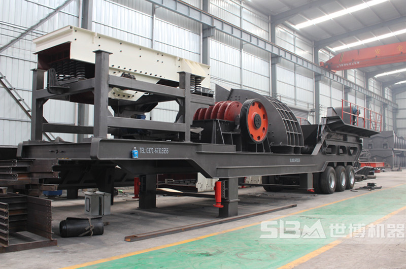 移動(dòng)建筑垃圾破碎機設備車(chē)間圖