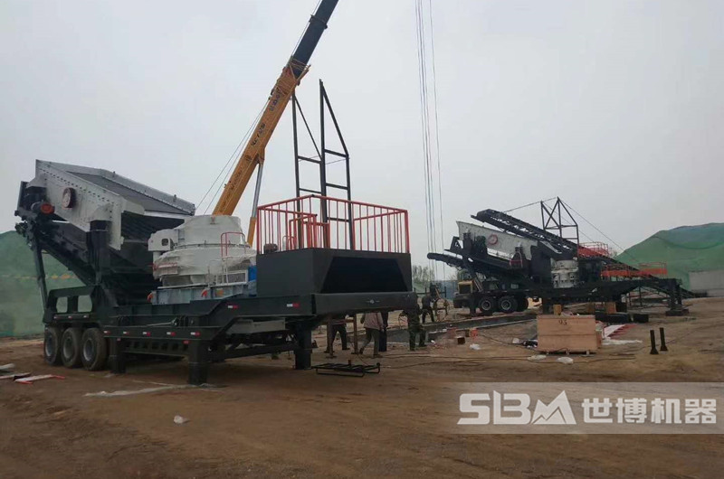 石子和機制砂加工設備現場(chǎng)