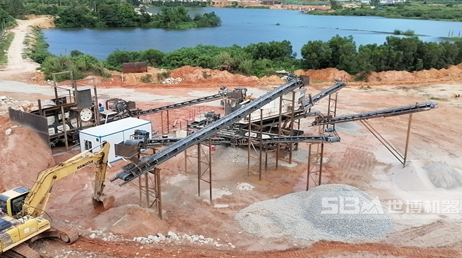 河道碎石制砂機生產(chǎn)現場(chǎng)
