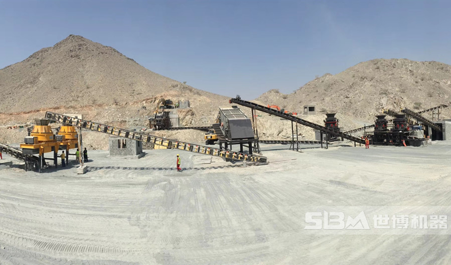 機制砂生產(chǎn)現場(chǎng)，完整的機制砂生產(chǎn)設備