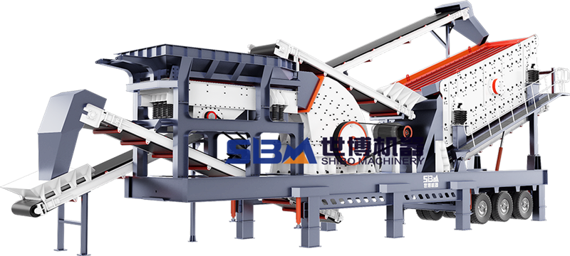 三組合移動(dòng)石子破碎機結構設計圖