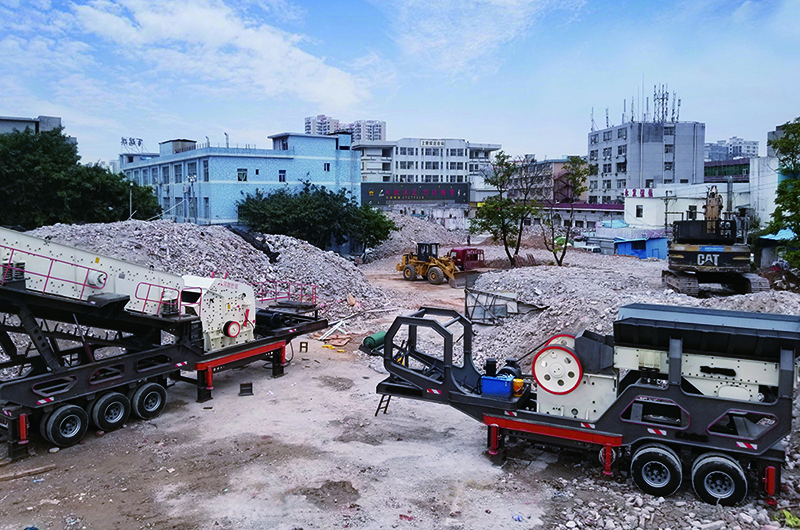 碎石場(chǎng)移動(dòng)石子破碎設備
