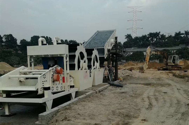 干石末加工機制砂現場(chǎng)