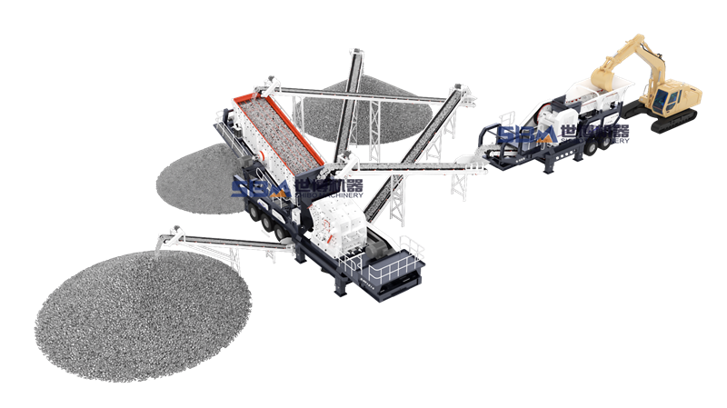 雙機協(xié)作組合式移動(dòng)破碎站