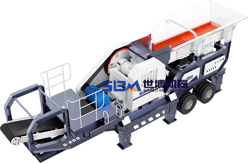 移動(dòng)鄂破碎石機3D設計圖