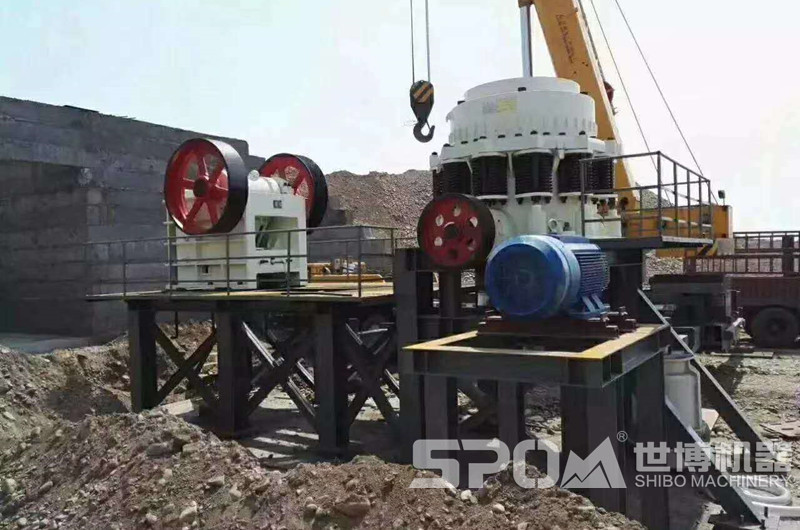 碎石成套設備，配置顎破和圓錐破