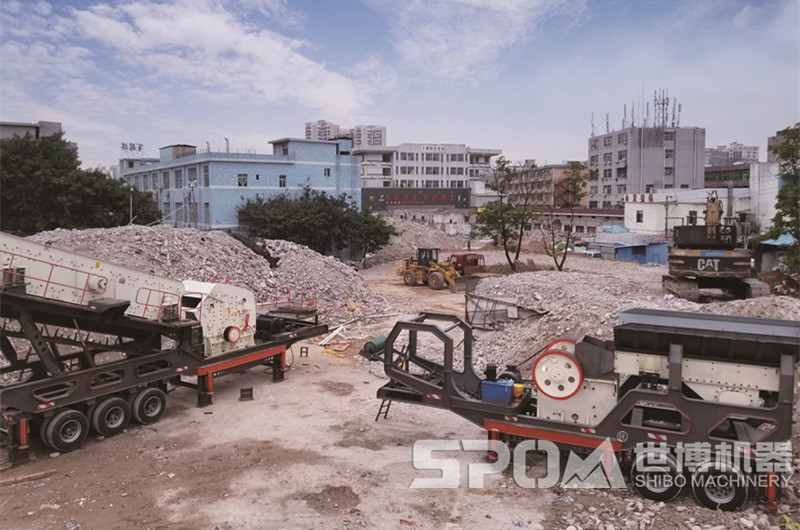 輪胎移動(dòng)破碎機處理建筑垃圾