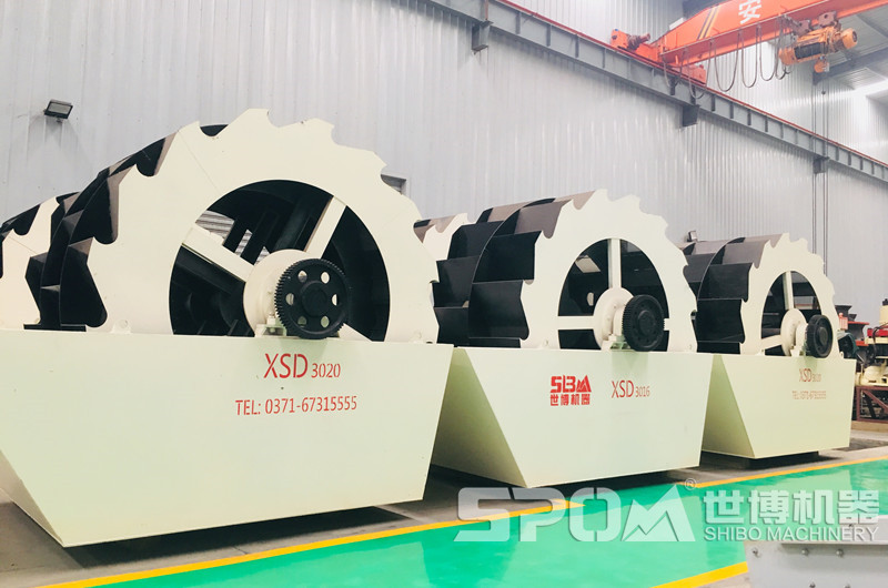 水洗機制砂機器，輪斗式洗砂機