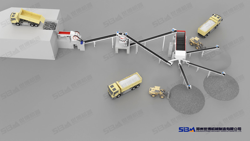 配置復合式圓錐破碎機的石料廠(chǎng)生產(chǎn)線(xiàn)設計圖