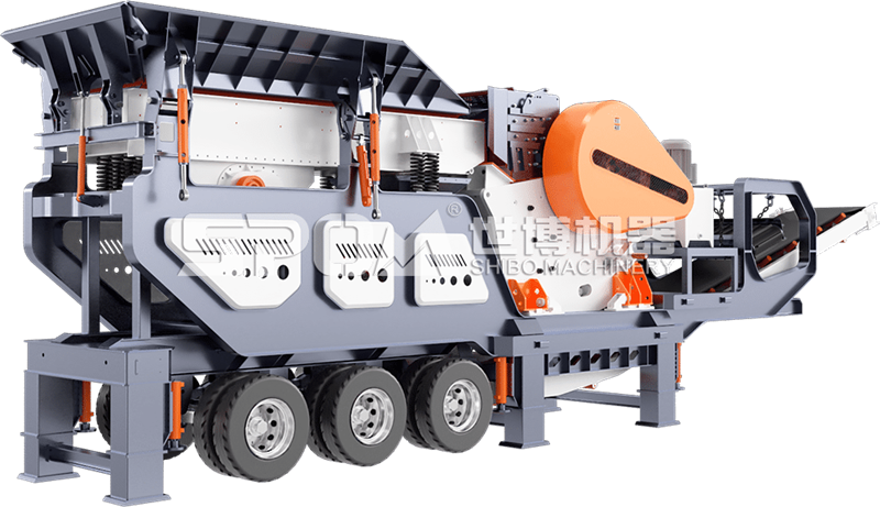 顎破移動(dòng)破碎站，配置顎式破碎機的移動(dòng)站