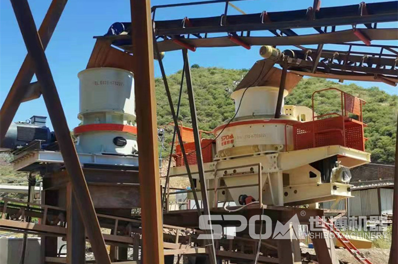 沖擊破現場(chǎng)圖，細碎制砂