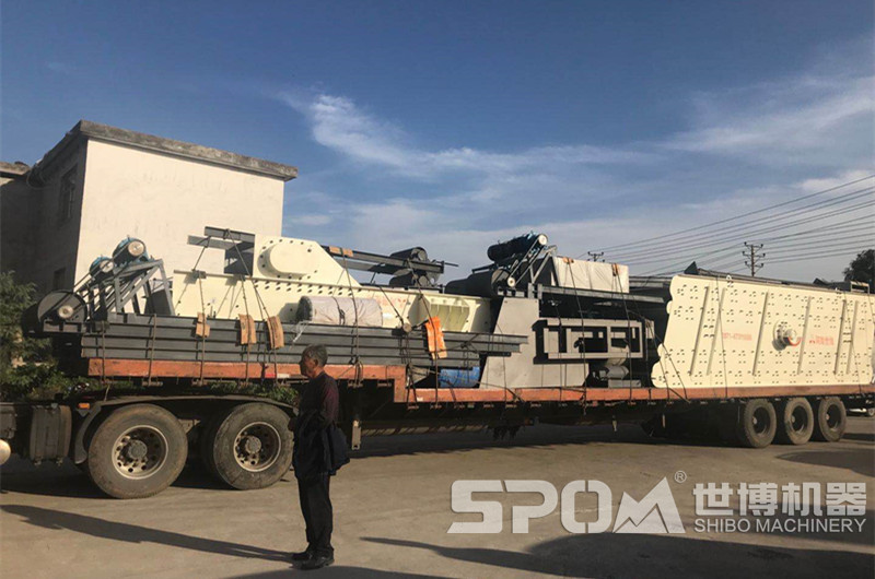 石料生產(chǎn)設備給料機振動(dòng)篩輸送機裝車(chē)發(fā)貨