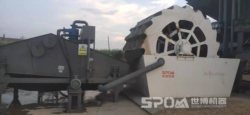 細砂回收機，一般搭配洗砂機使用