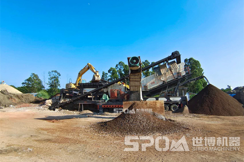 一臺移動(dòng)站的沙石骨料生產(chǎn)線(xiàn)