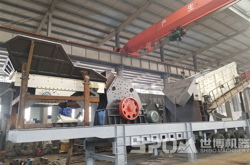 三組合鵝卵石移動(dòng)破碎制砂機