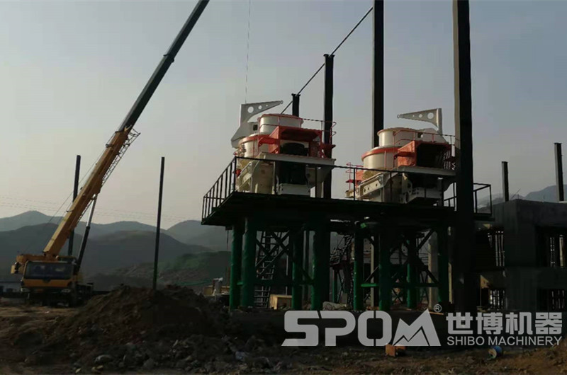 上津張家灣，5X制砂機安裝現場(chǎng)