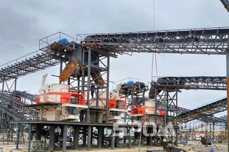 三臺制砂機，已安裝好