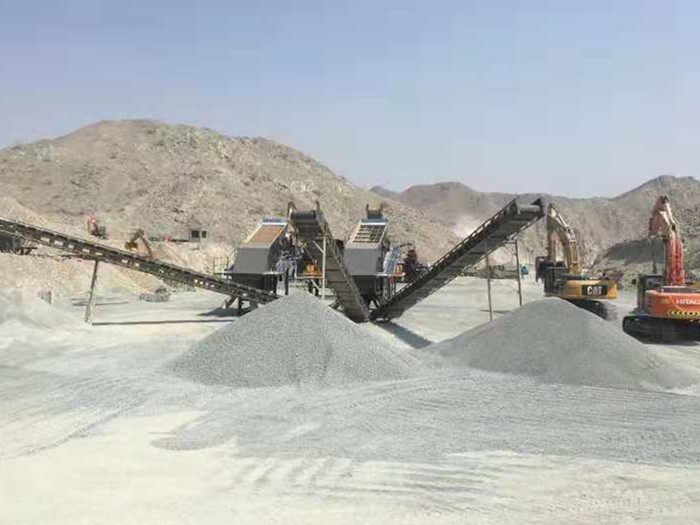 陜西西安碎石生產(chǎn)線(xiàn)現場(chǎng)